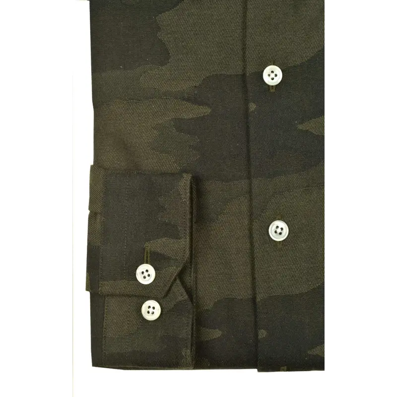 Blue striped chambray