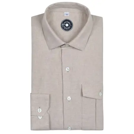 Chemise lin irlandais beige Chemises Hommes