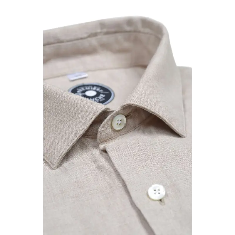 Beige linen shirt