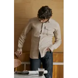 Beige linen shirt