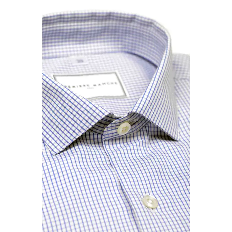 Chemise à carreaux bleu foncé Chemises Hommes