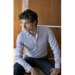 Chemise à carreaux bleu foncé Chemises Hommes