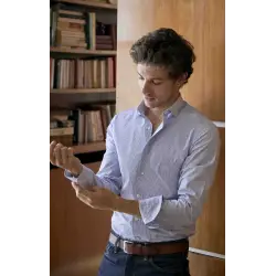 Chemise à carreaux bleu foncé Chemises Hommes