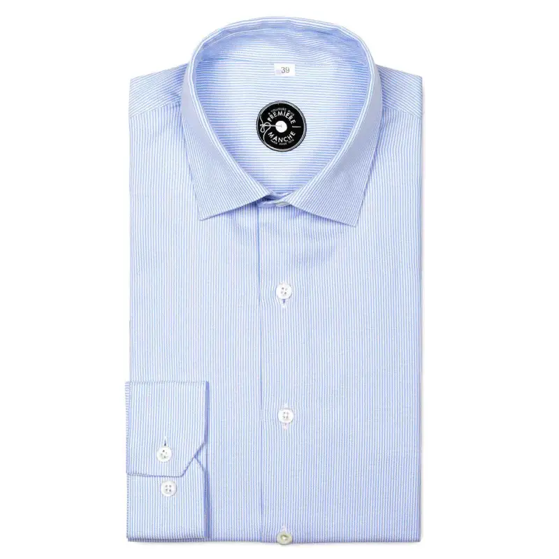 Chemise Oxford bleu rayé Chemises Hommes