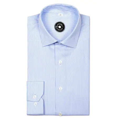 blue striped oxford shirt