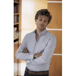 Chemise Oxford bleu rayé Chemises Hommes