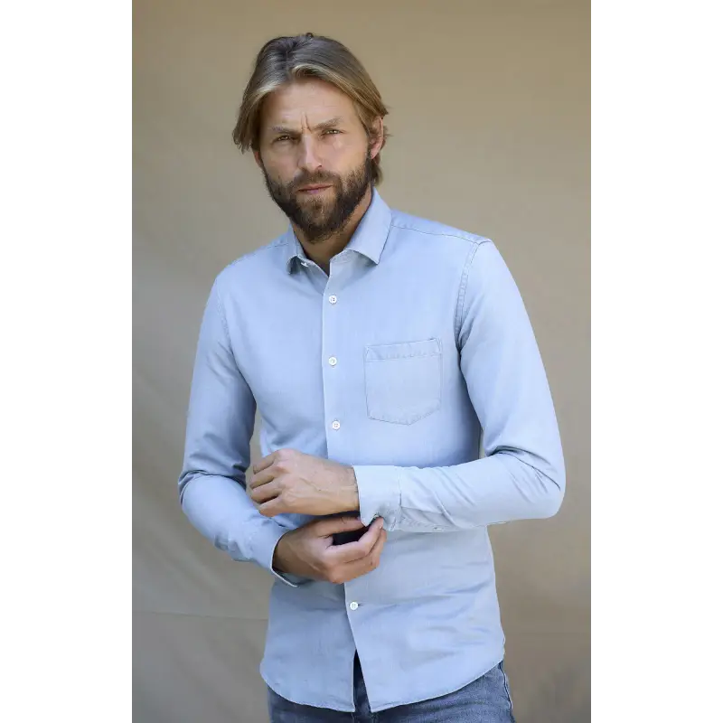 Light blue denim shirt