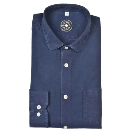 Chemise denim italien bleu Chemises Hommes