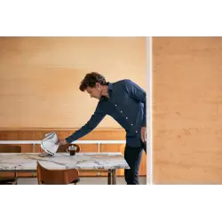 Chemise denim italien bleu Chemises Hommes