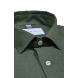 Chemise flanelle kaki Chemises Hommes