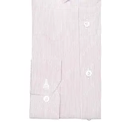 Chemise popeline rayée rouge Chemises Hommes