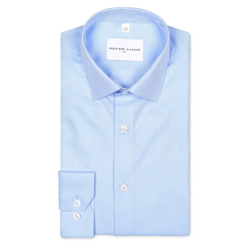 Chemise bleue à chevrons Chemises Hommes