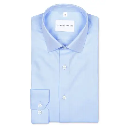 Blue herringbone shirt