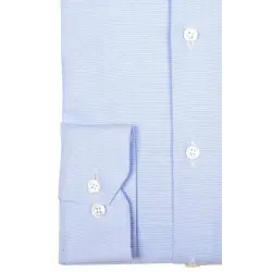 Chemise oxford bleu col officier Chemises Hommes