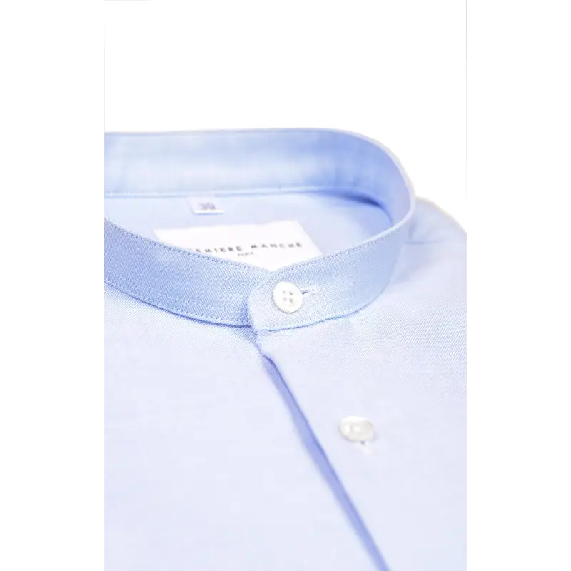 Chemise oxford bleu col officier Chemises Hommes