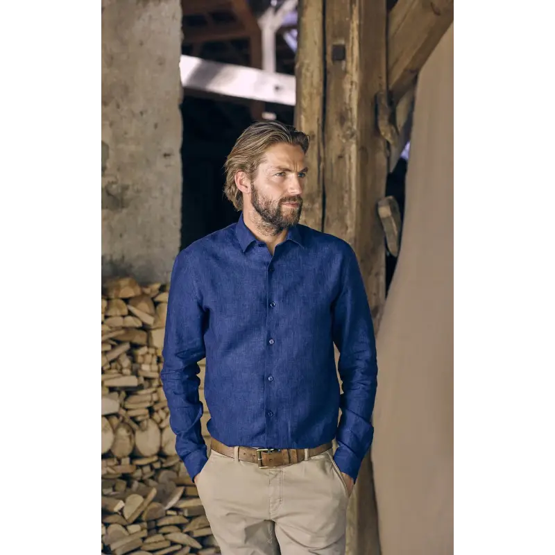 Dark blue linen shirt