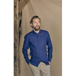 Chemise lin irlandais marine Chemises Hommes