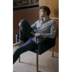 Checked blue flannel shirt