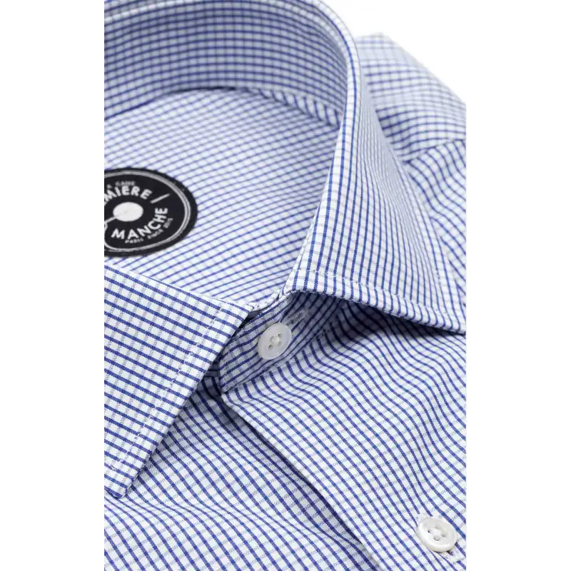 Chemise à carreaux bleu foncé Home