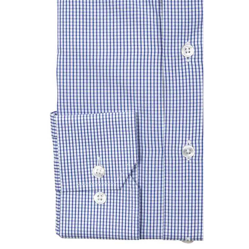 Chemise à carreaux bleu foncé Home