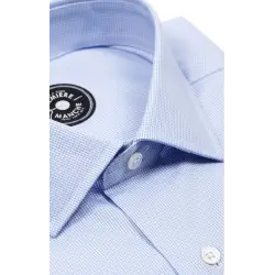 Chemise oxford bleu pied de poule Chemises Hommes