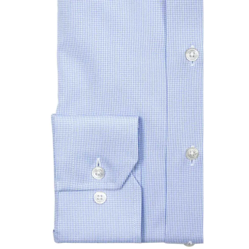 Chemise oxford bleu pied de poule Chemises Hommes