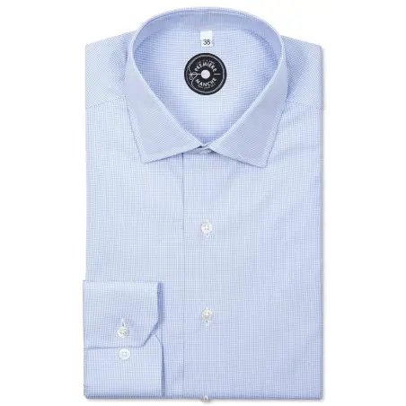 Oxford light blue faux-uni