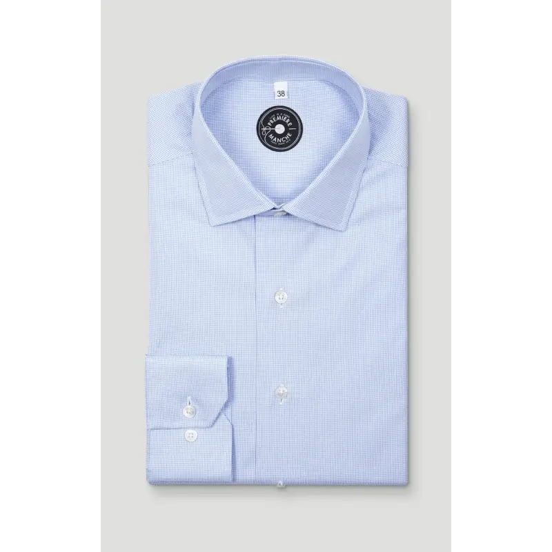 Oxford light blue faux-uni