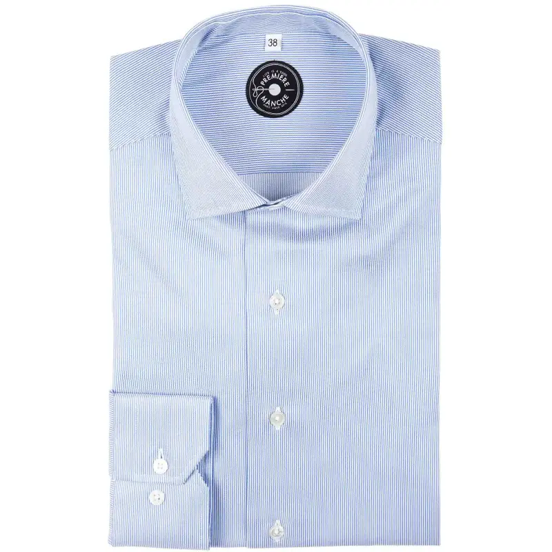 Chemise rayée bleue Home