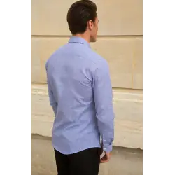 Blue faux-uni chambray