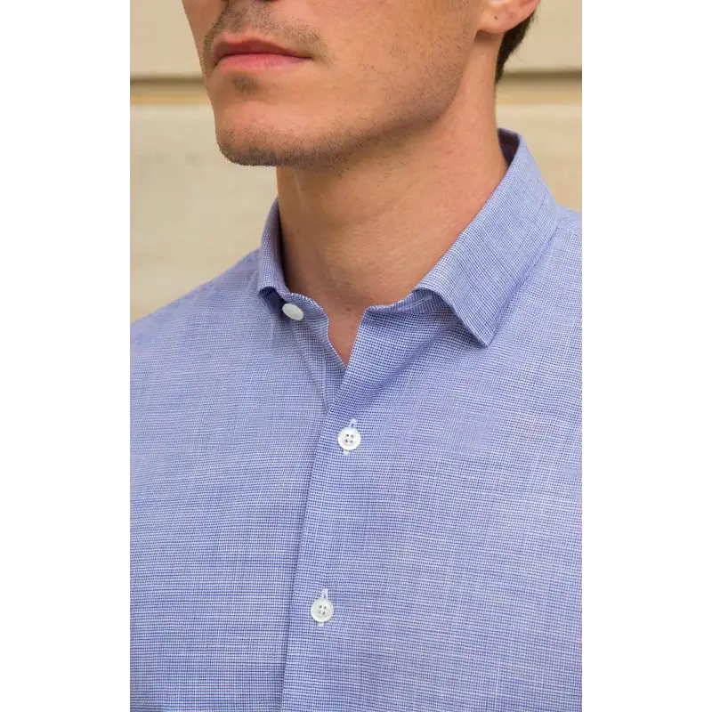 Blue faux-uni chambray