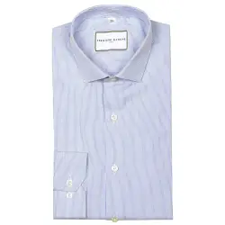 Small blue striped shirt