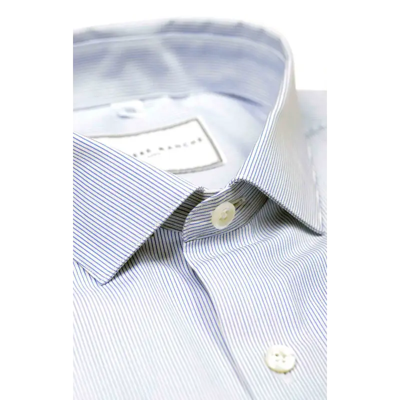 Small blue striped shirt