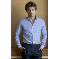 Small blue striped shirt