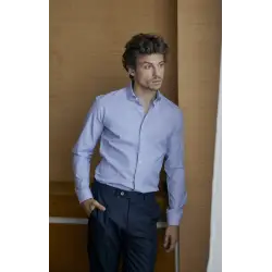 Small blue striped shirt