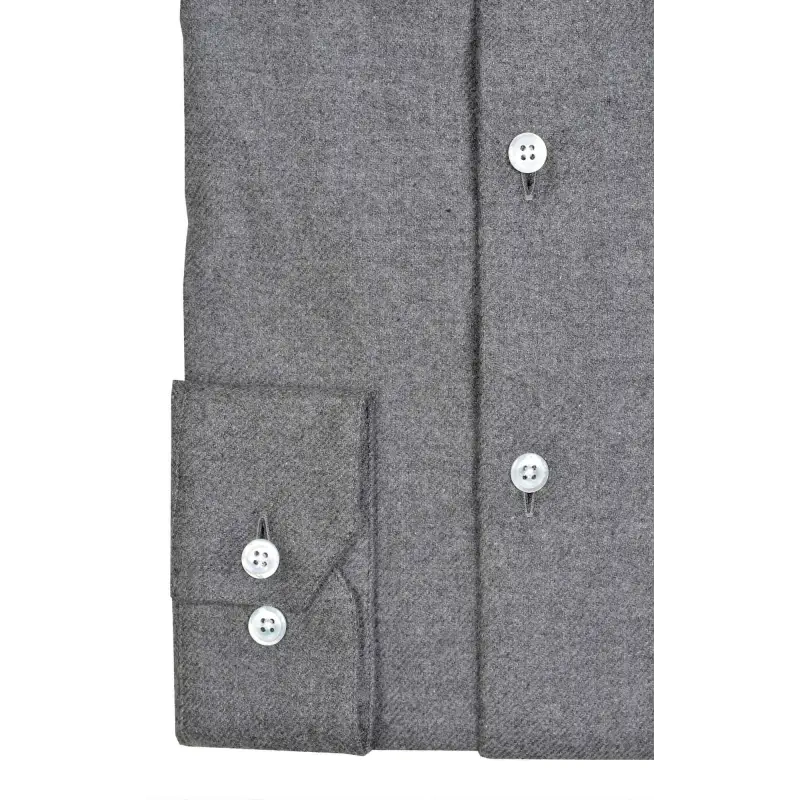 Chemise flanelle grise Chemises Hommes