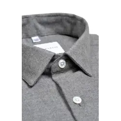 Chemise flanelle grise Chemises Hommes