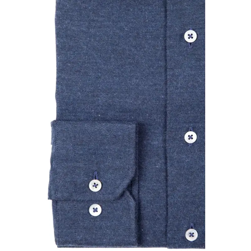 Chemise flanelle bleue foncé - très douce Chemises Hommes
