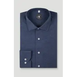 Chemise flanelle bleue foncé - très douce Chemises Hommes