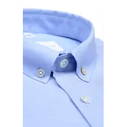 Col boutonné popeline