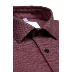 Checked black & red houndstooth shirt