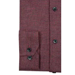 Checked black & red houndstooth shirt