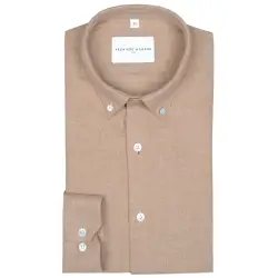 Chemise flanelle beige homme