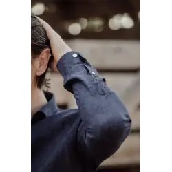 Dark blue linen shirt