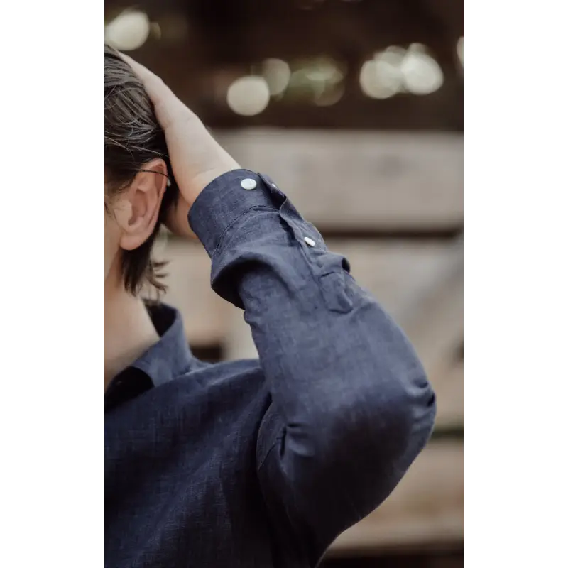 Dark blue linen shirt