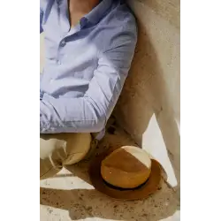 chemise bleue chambray italien