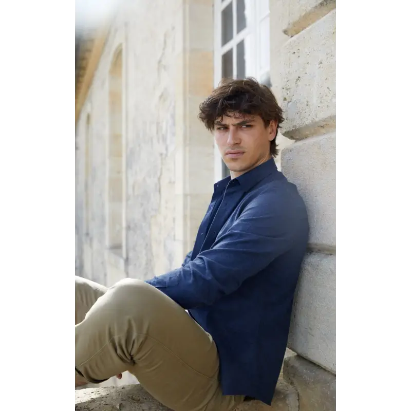 Chemise flanelle bleue épaisse et douce