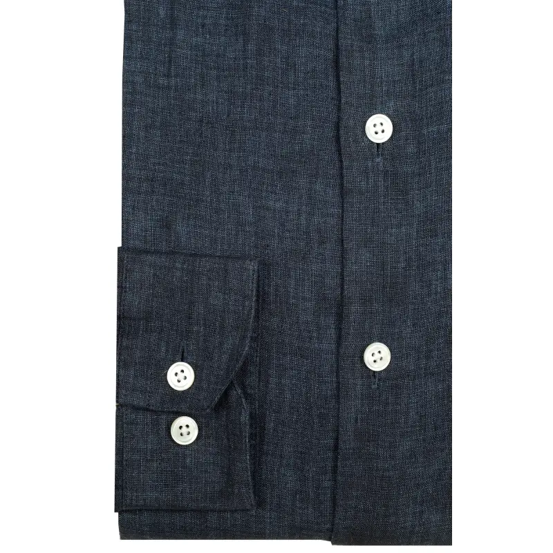 Dark blue linen shirt