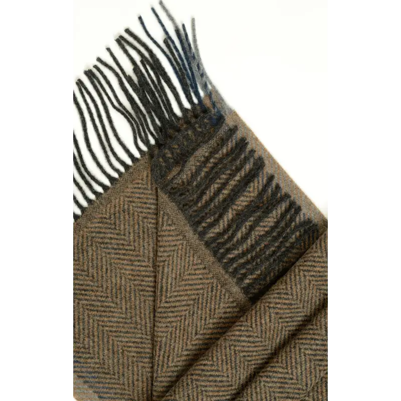Tom scarf - Brown herringbone