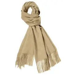 Echarpe Evan - cachemire beige uni
